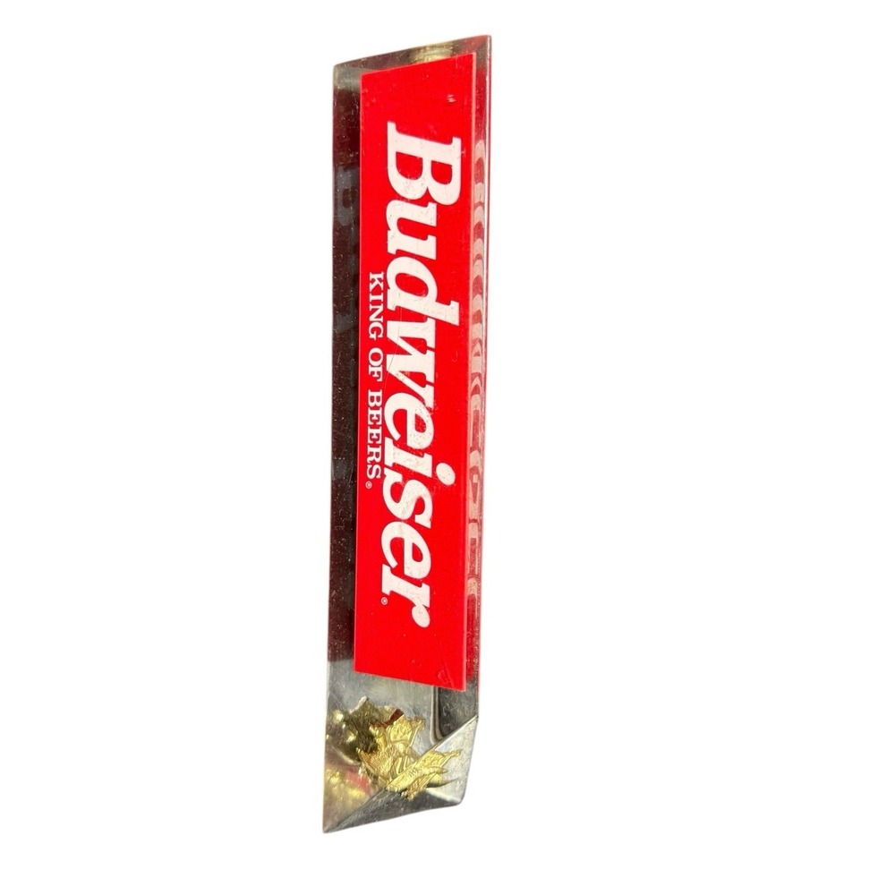 Vintage Budweiser Acrylic Draft Beer Tap Handle 8" Anheuser-Busch Logo Man Cave